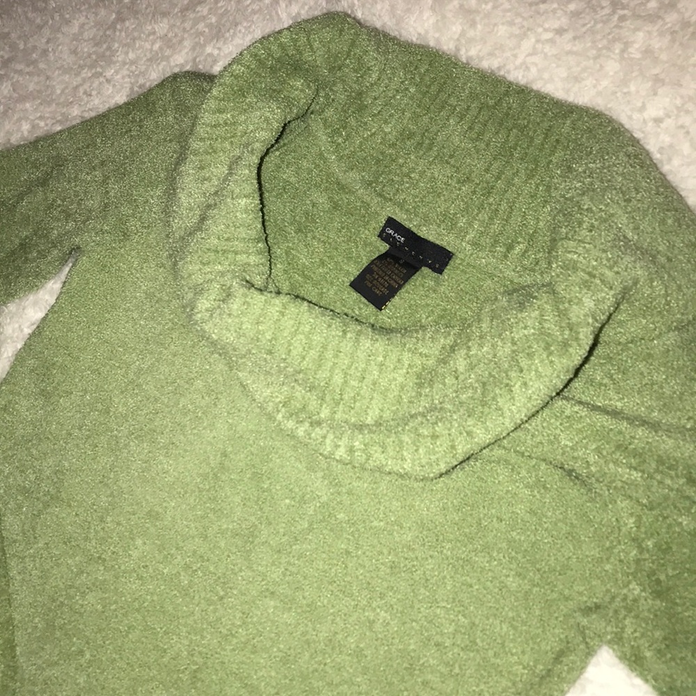 Grace Elements Cozy Green Cowl Neck Sweater S